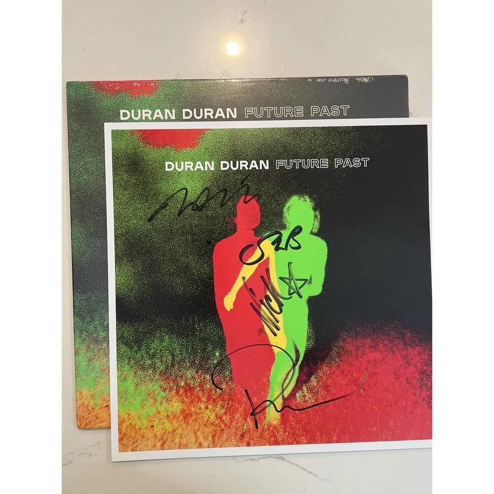 Duran Duran Hand Signed Vinyl Print Plus Album Future Past AUTOGRAPHED #1